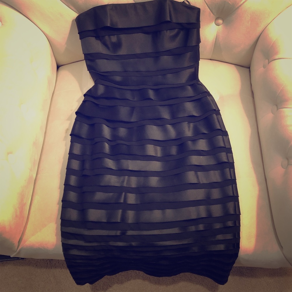 Black White House black market cocktail dress.